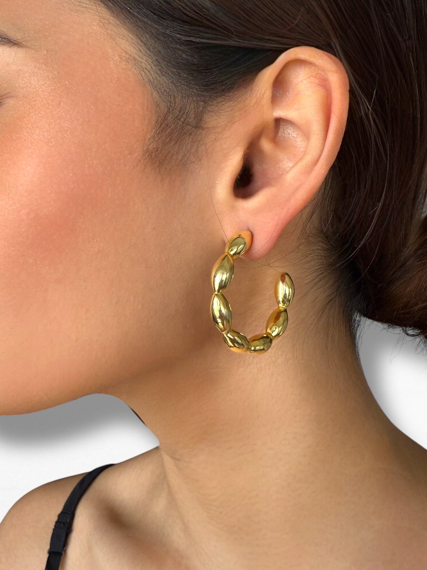 Golden Bubble Hoops