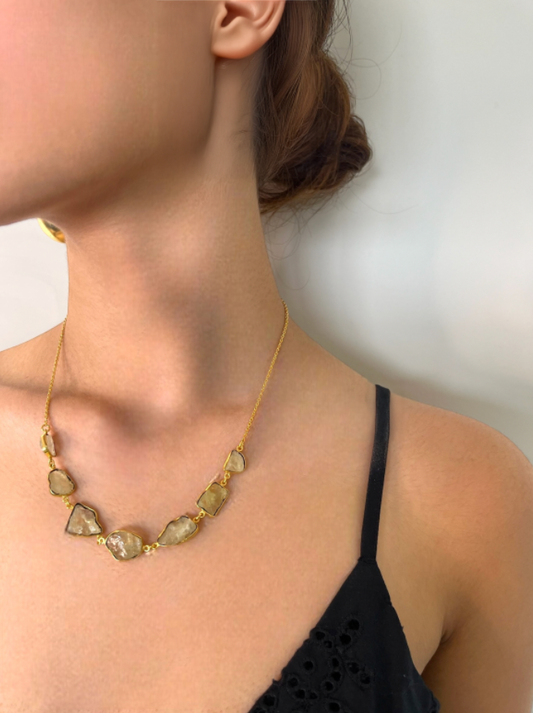 Seven Sunstone Necklace