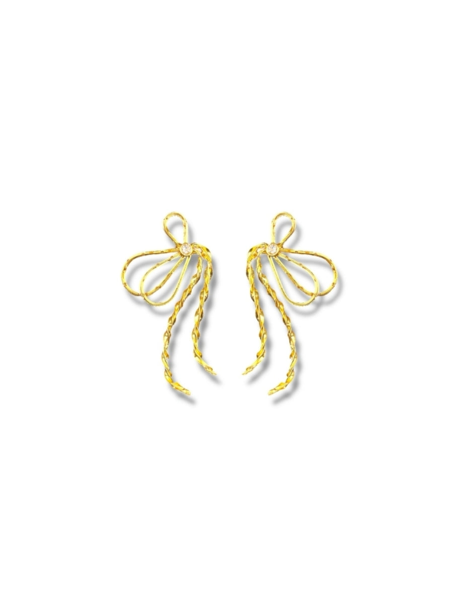 Golden Bow Earrings