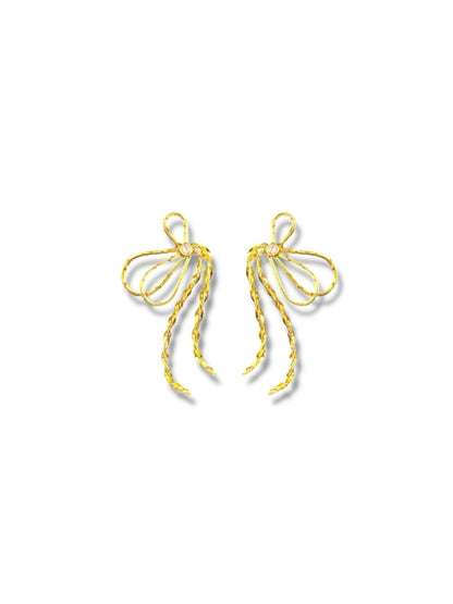 Golden Bow Earrings