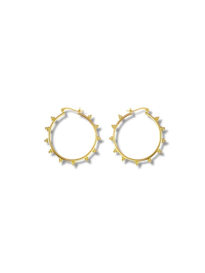 Beaded Edge Hoops
