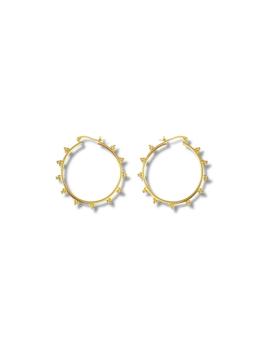 Beaded Edge Hoops