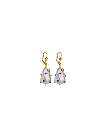 Baroque Pearl Rhinestone Earrings