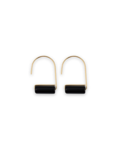 Black Onyx Roller Earrings