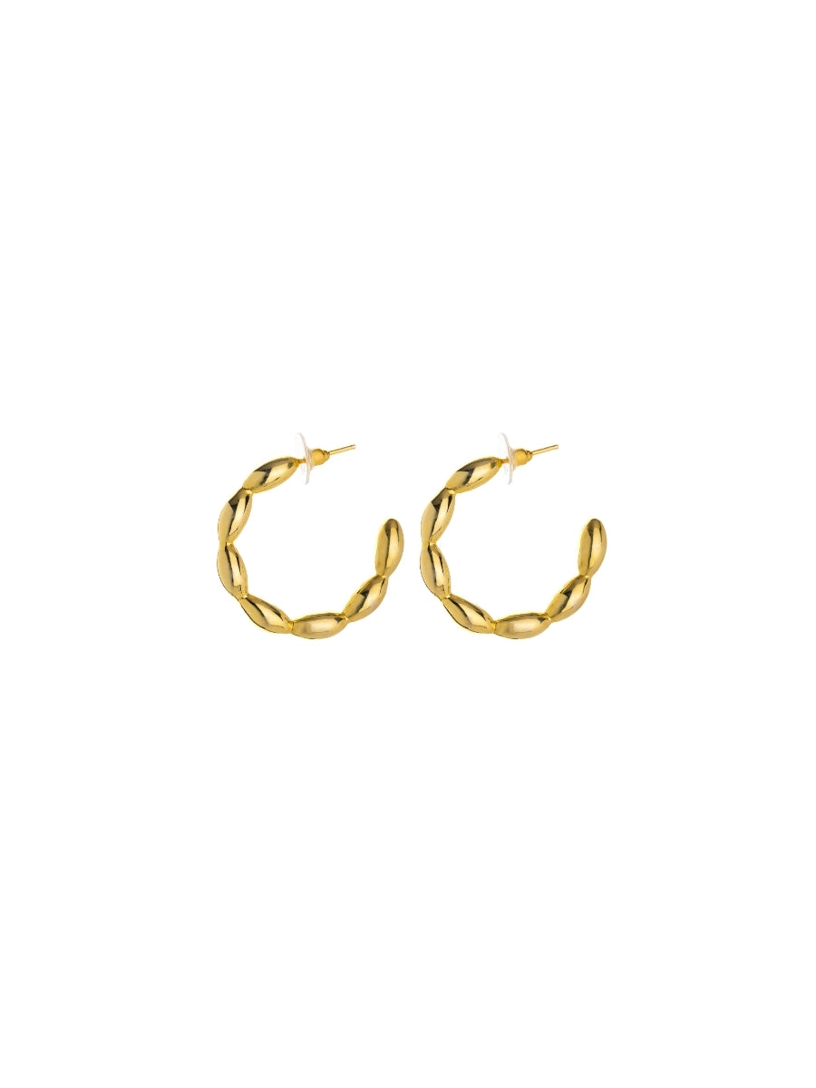 Golden Bubble Hoops