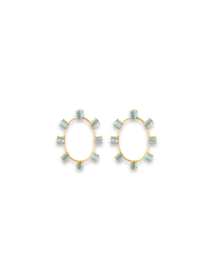 Aquamarine Hoops
