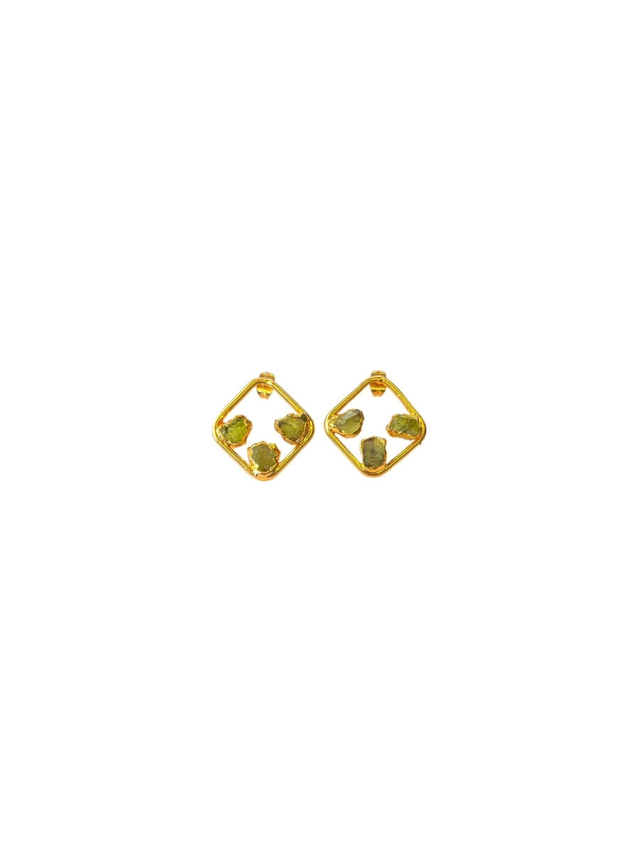 Sage Square Earrings