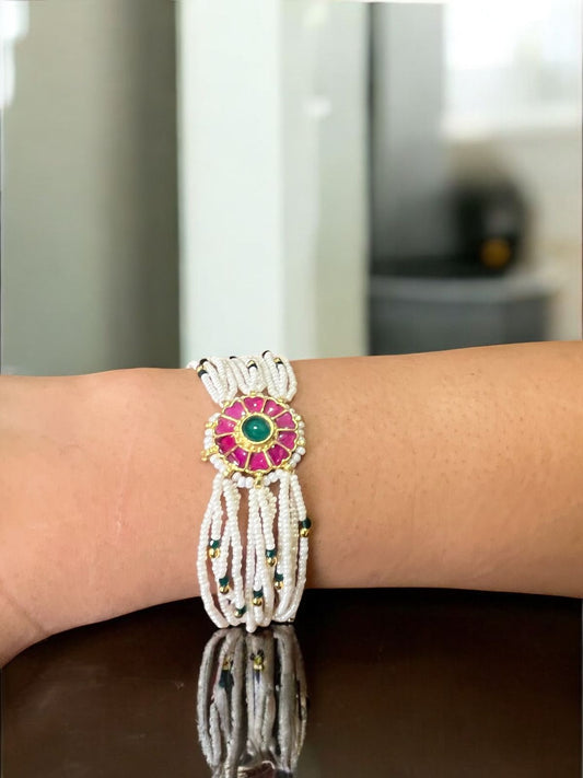 Fusion Jadau & Pearl Bracelet