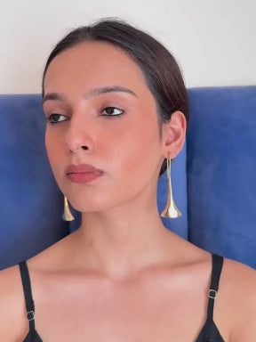 Trumpet Drop Earring