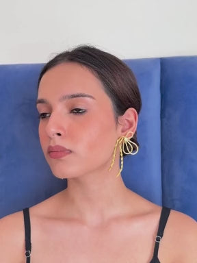 Golden Bow Earrings