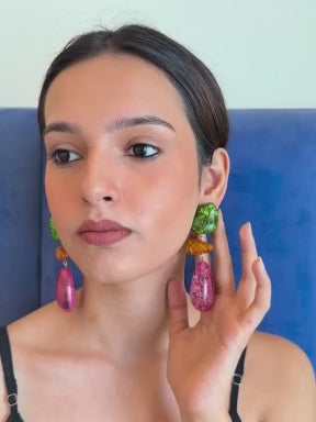 Colour-Pop Resin Earrings