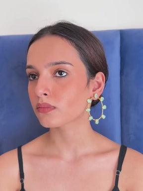 Aquamarine Hoops